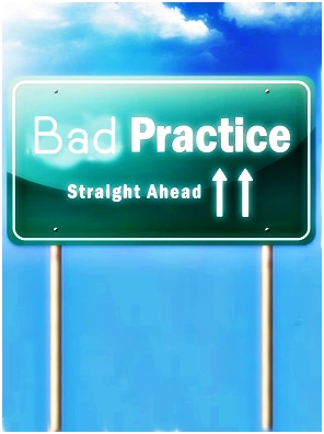 การเรียนรู้จากความผิดพลาด (Bad Practice)