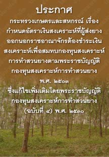 ประกาศกระทรวงเกษตรและสหกรณ์เรื่องกำหนดหลักเกณฑ์วิธีการและเงื่อนไข