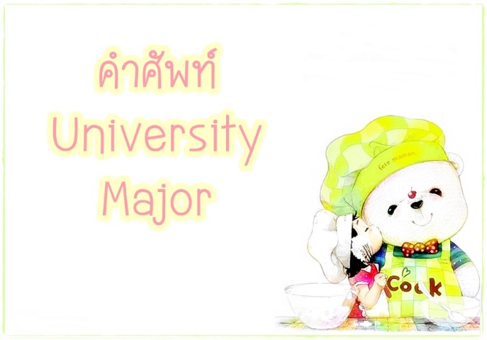 คำศัพท์: University Major