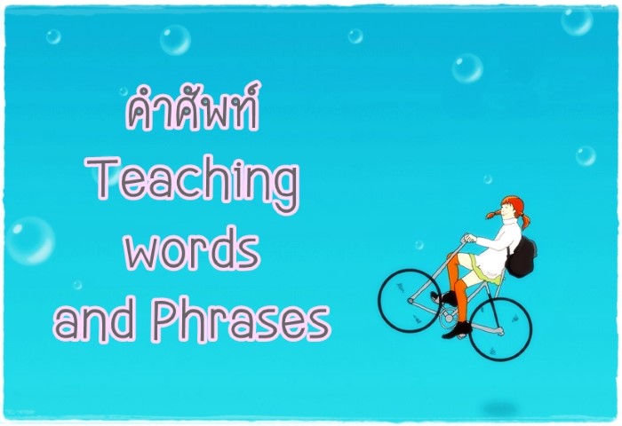 คำศัพท์: Teaching words and Phrases